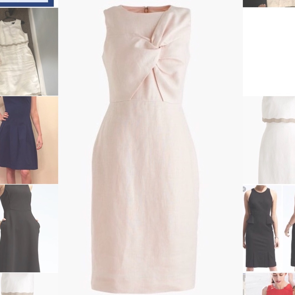 Blush pink linen dress